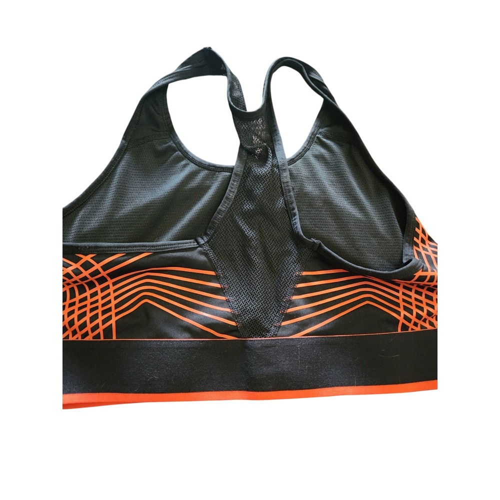 Avia‎ Women's Black Orange Geometric Racerback Sports Bra L G 12 14 - Picture 6 of 7